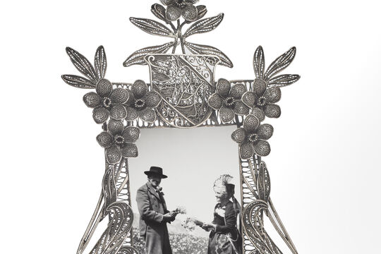 4 Fotorahmen aus Silber von Fritz Geissbühler 1. Generation um 1900